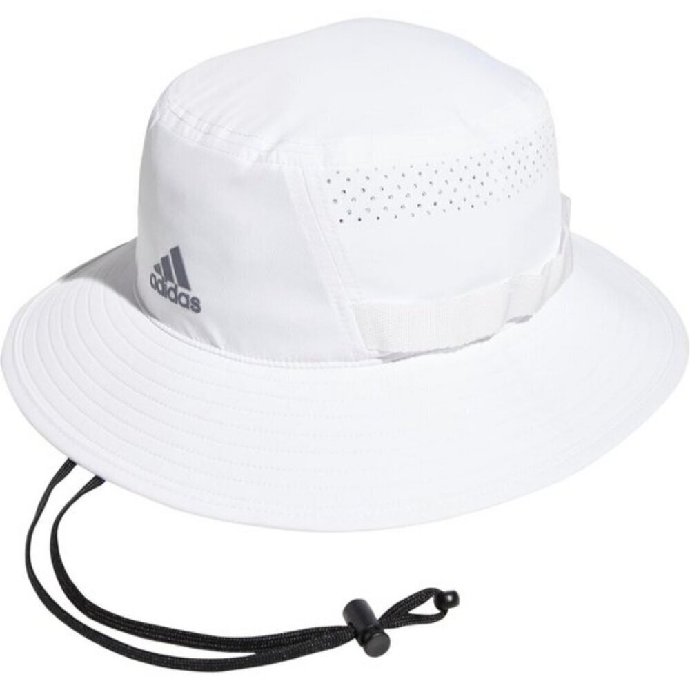 🆕Adidas Men White/Onix Grey/4.0 100% Polyester Victory Athletic Bucket Hat - Picture 3 of 8